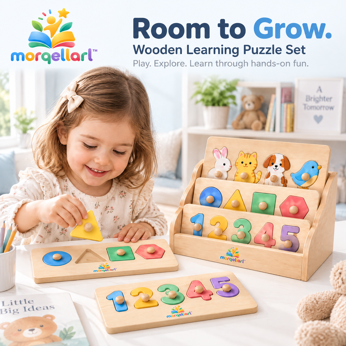 morqellarl™ Premium Wooden Learning Puzzle Collection