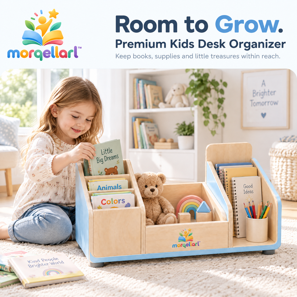 morqellarl™ Premium Kids Desk Organizer