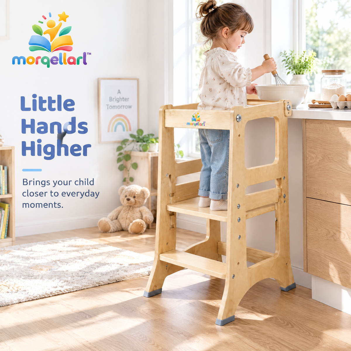 morqellarl™ Natural Wood Learning Tower