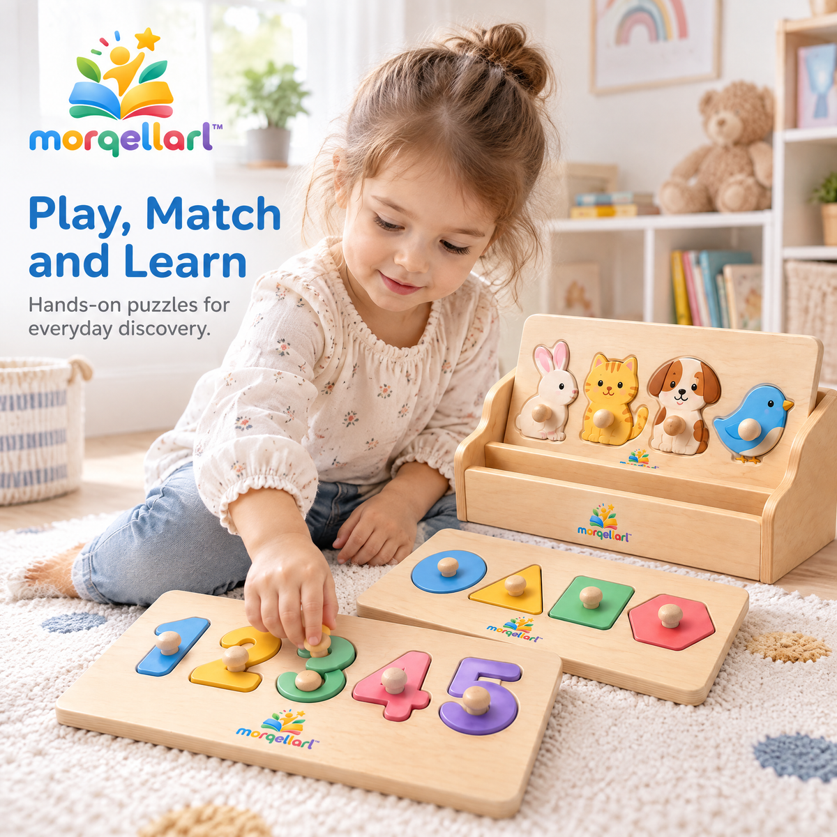 morqellarl™ Premium Wooden Learning Puzzle Collection