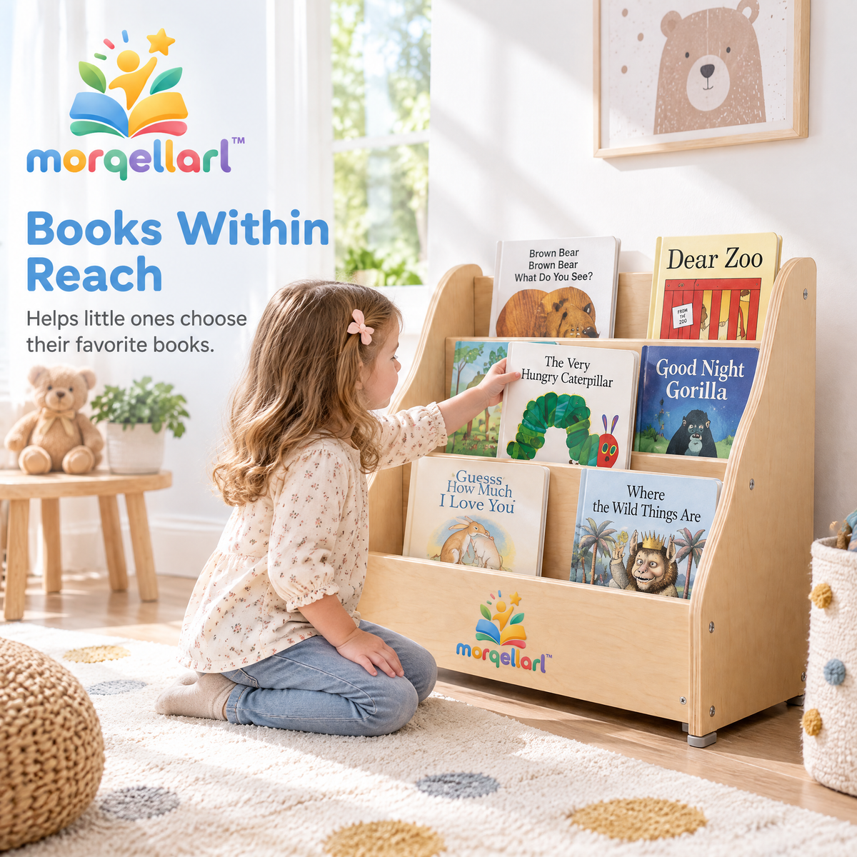 morqellarl™ Children’s Book Display Shelf