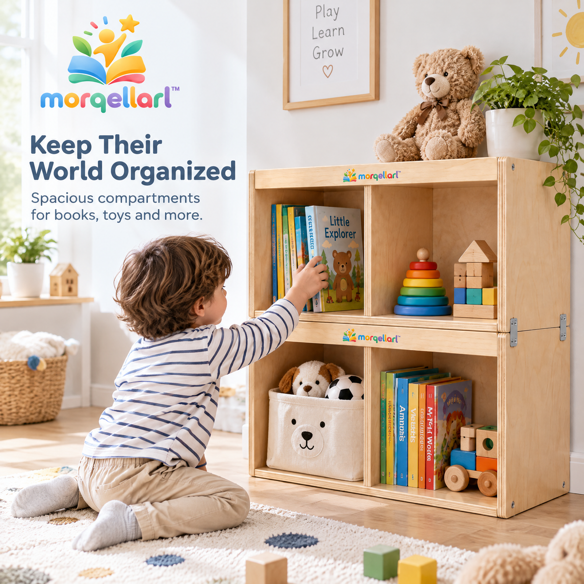 morqellarl™ Modular Children’s Storage Shelf