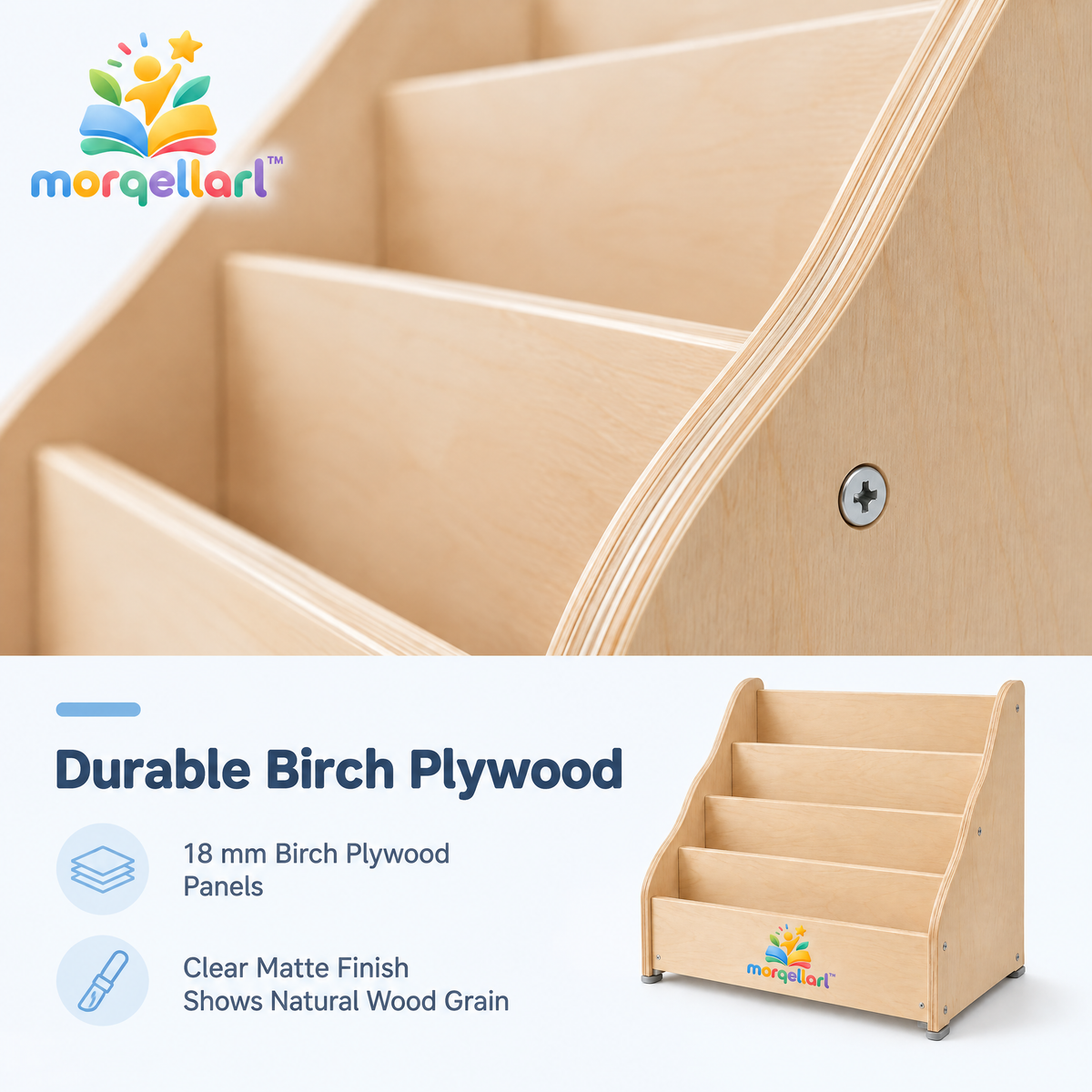 morqellarl™ Children’s Book Display Shelf