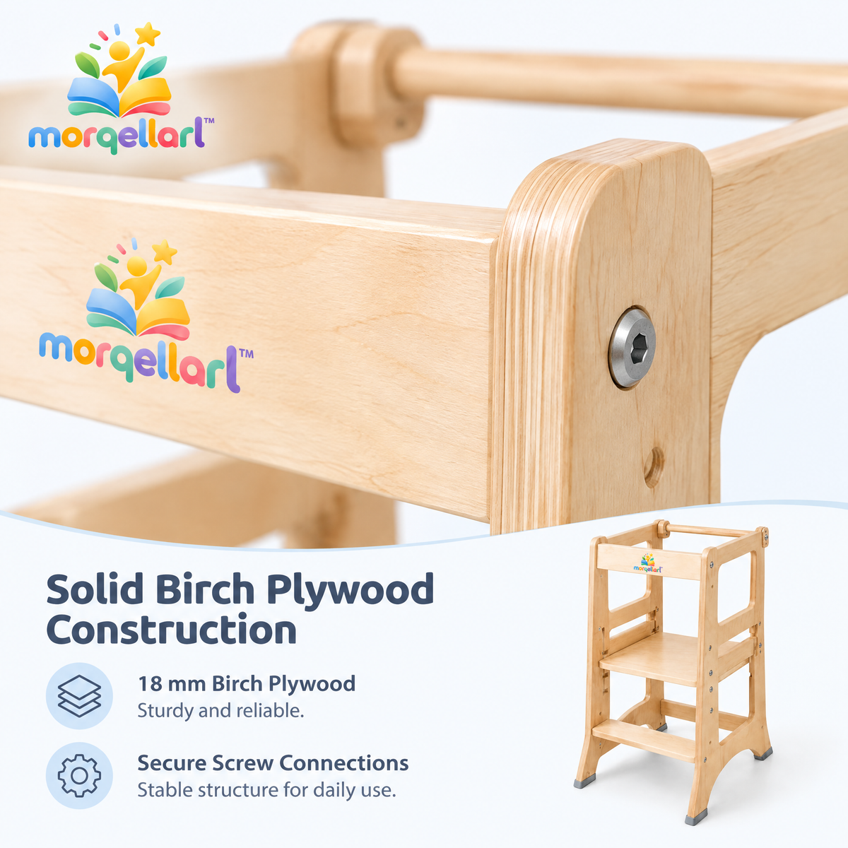 morqellarl™ Natural Wood Learning Tower