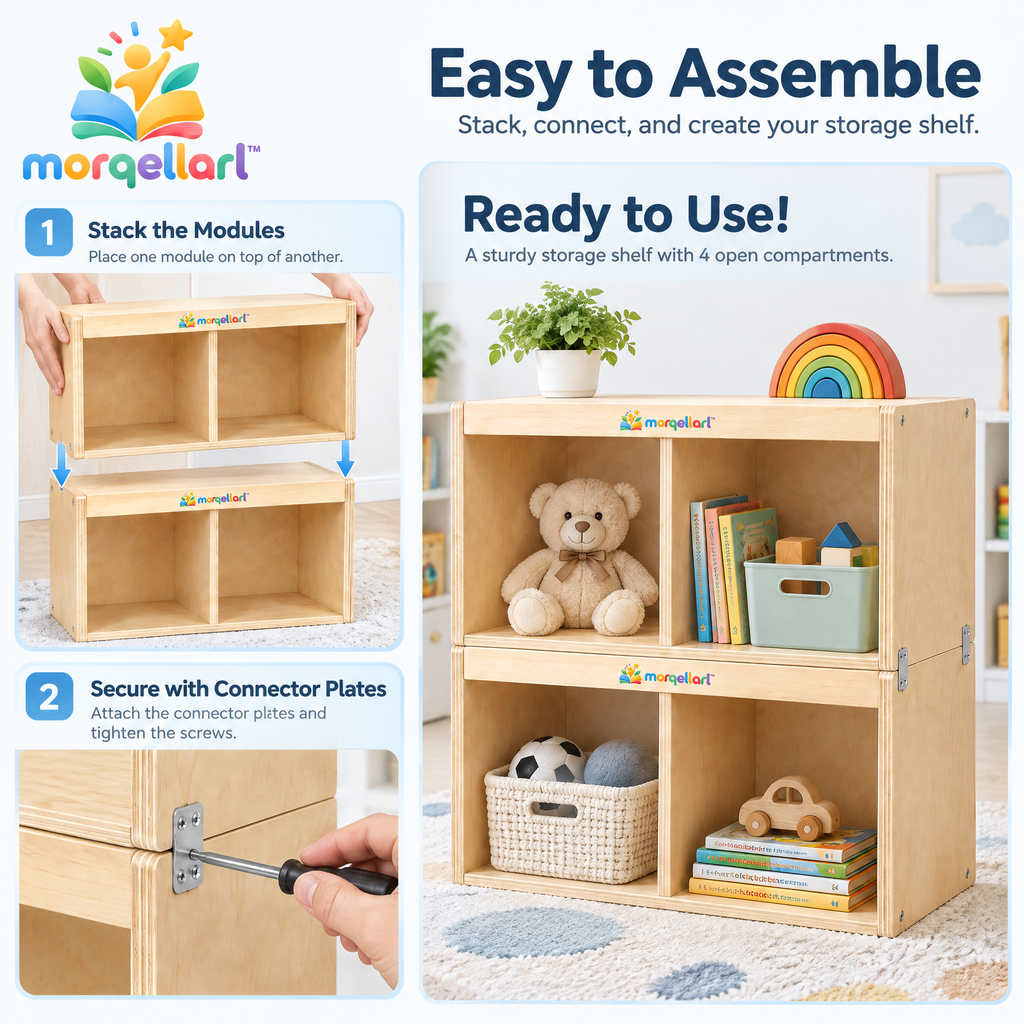 morqellarl™ Modular Children’s Storage Shelf