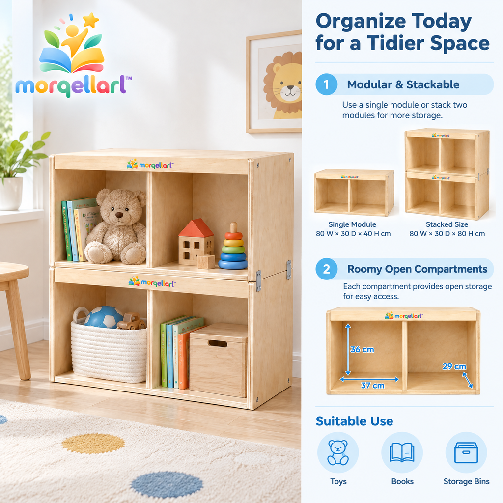 morqellarl™ Modular Children’s Storage Shelf