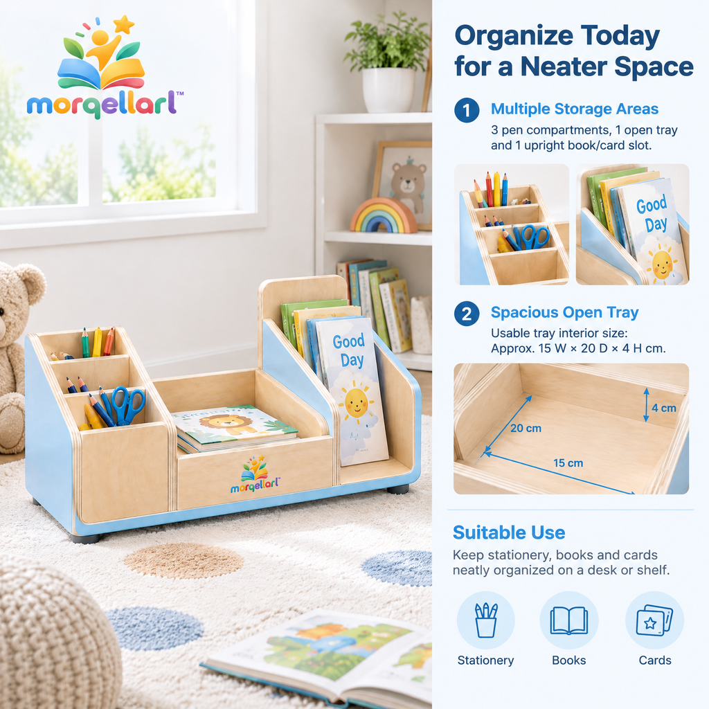 morqellarl™ Premium Kids Desk Organizer