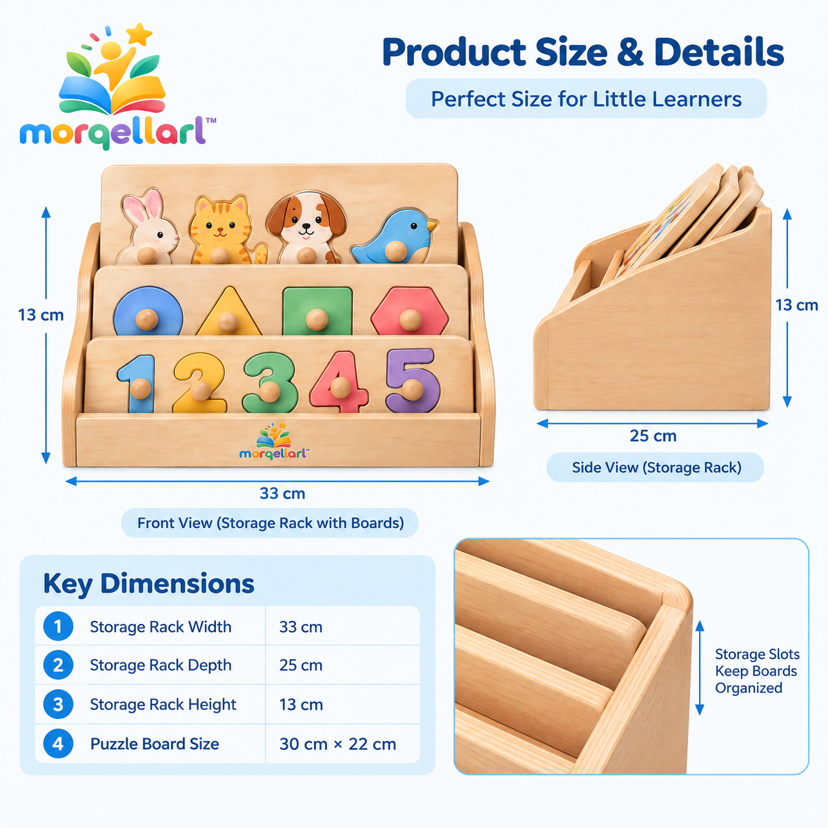 morqellarl™ Premium Wooden Learning Puzzle Collection