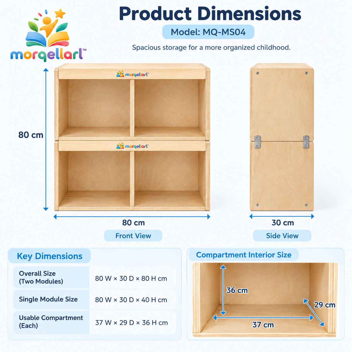 morqellarl™ Modular Children’s Storage Shelf